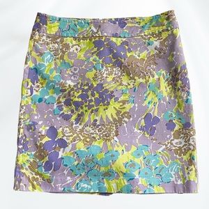 Talbots spring blooms pencil skirt, lavender lime
